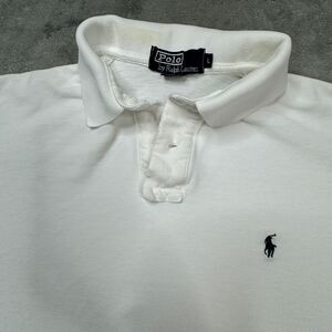 Vintage Polo Ralph Lauren Polo Shirt Made In USA!! White Size Large